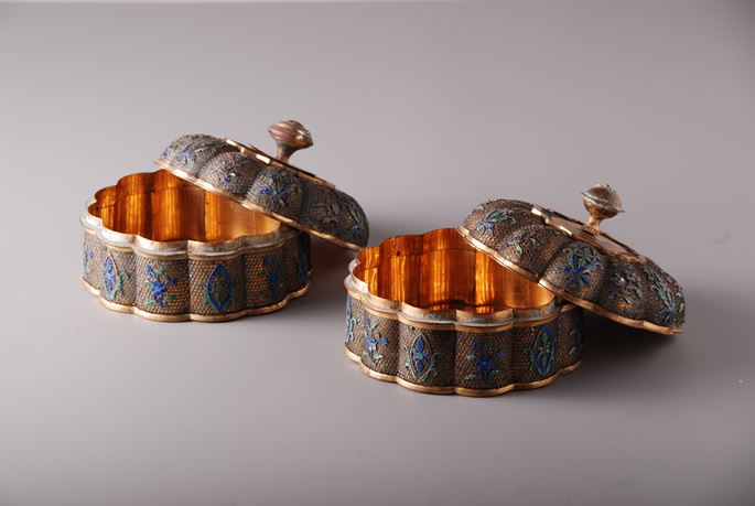 Pair of Filigree Boxes and Covers | MasterArt